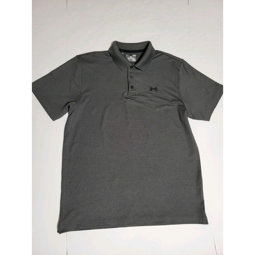 (#7) Under Armour Men's Heatgear Loose Polo Shirt Grey Size Large